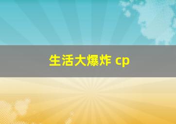 生活大爆炸 cp